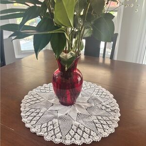 White Doily - handmade vintage
